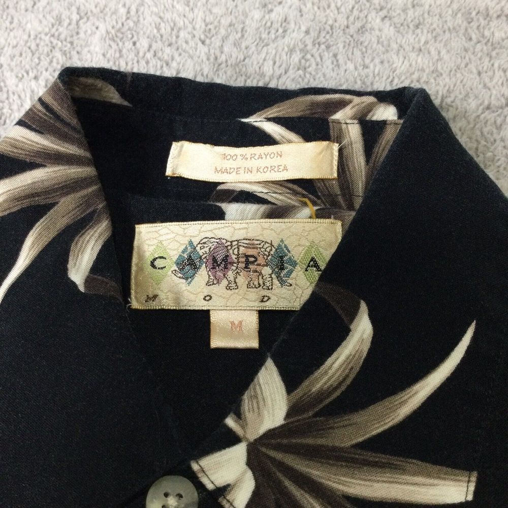 Vtg Hawaiian Bar Shirt Campia Alcoholic Beer Wine Cocktail Tropical‎ Collared M - Picture 3 of 8